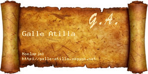 Galle Atilla névjegykártya